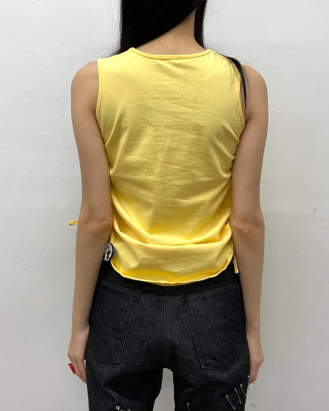 Retro girl star yellow sleeveless 상품이미지3