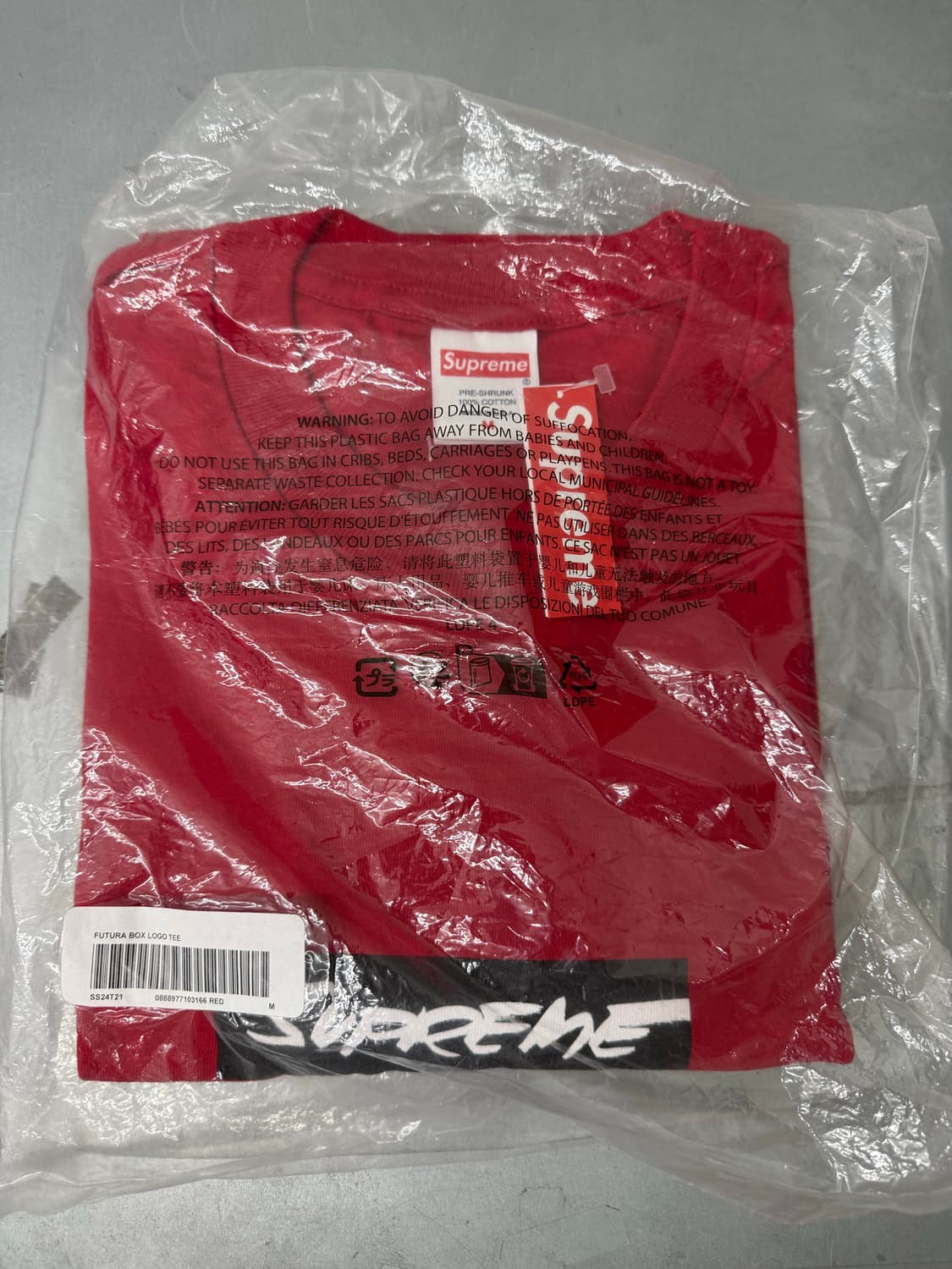 supreme x futura box logo red m 상품이미지1