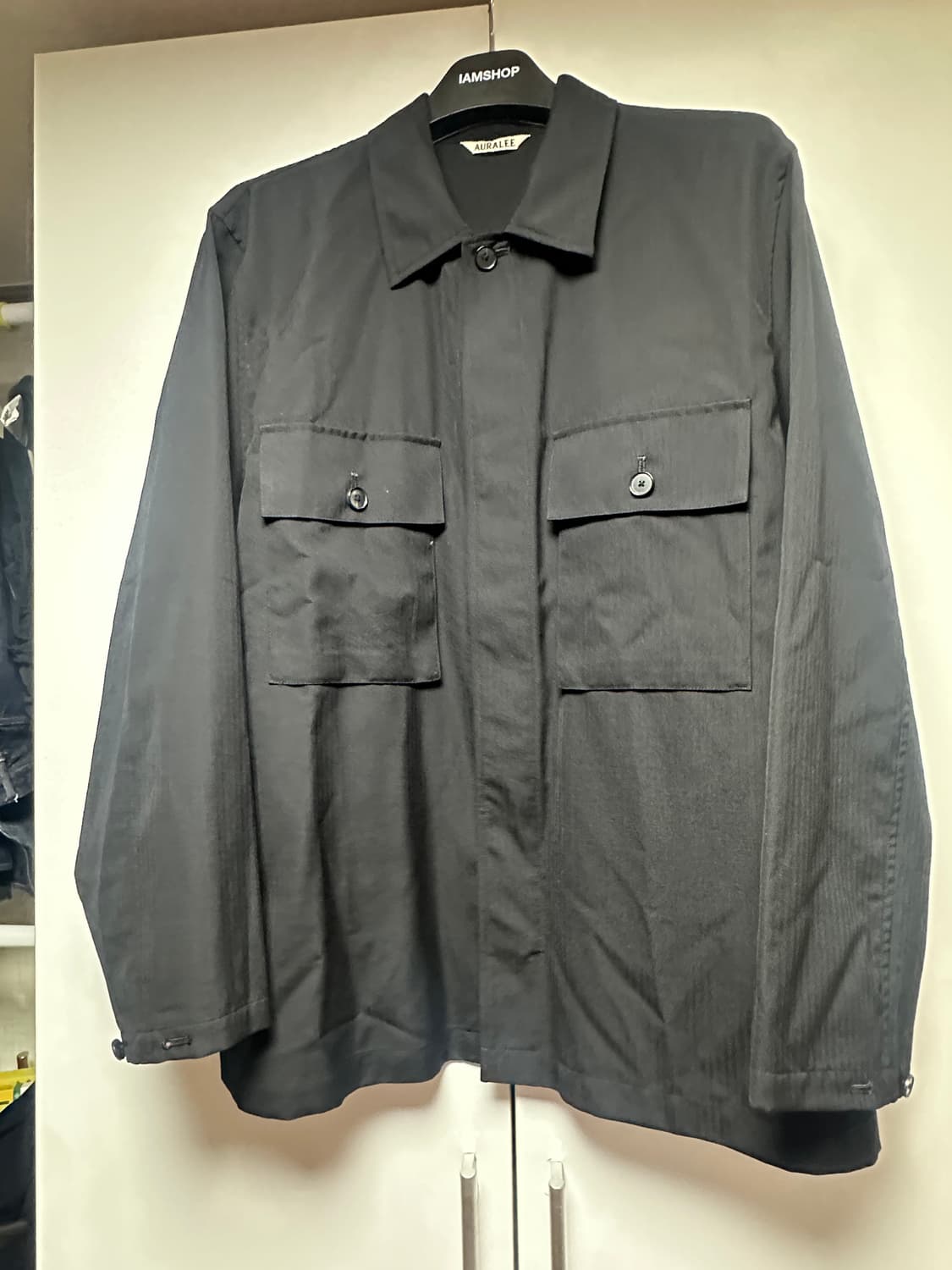 오라리 25ss 헤링본 셔츠 자켓 상품이미지1