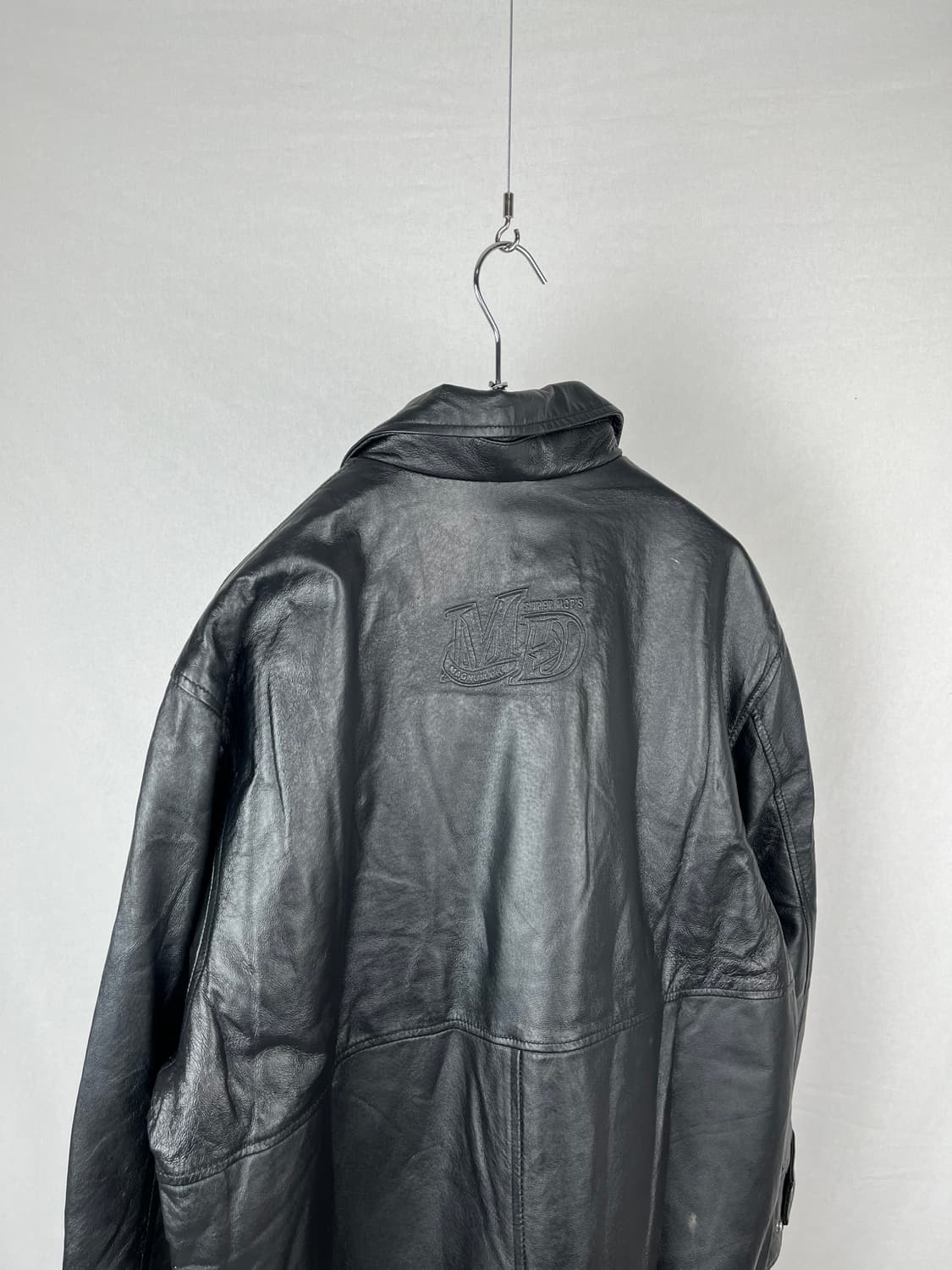 Vintage 브로치 레더 자켓 상품이미지4