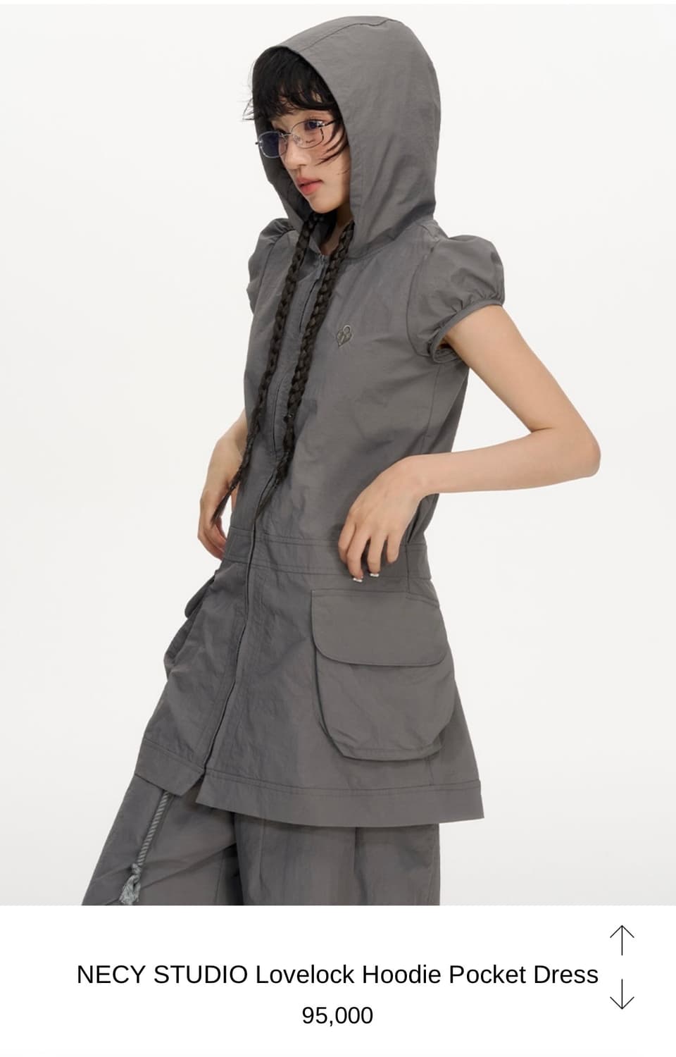 NECY STUDIO Lovelock Hoodie Pocket Dress 상품이미지2