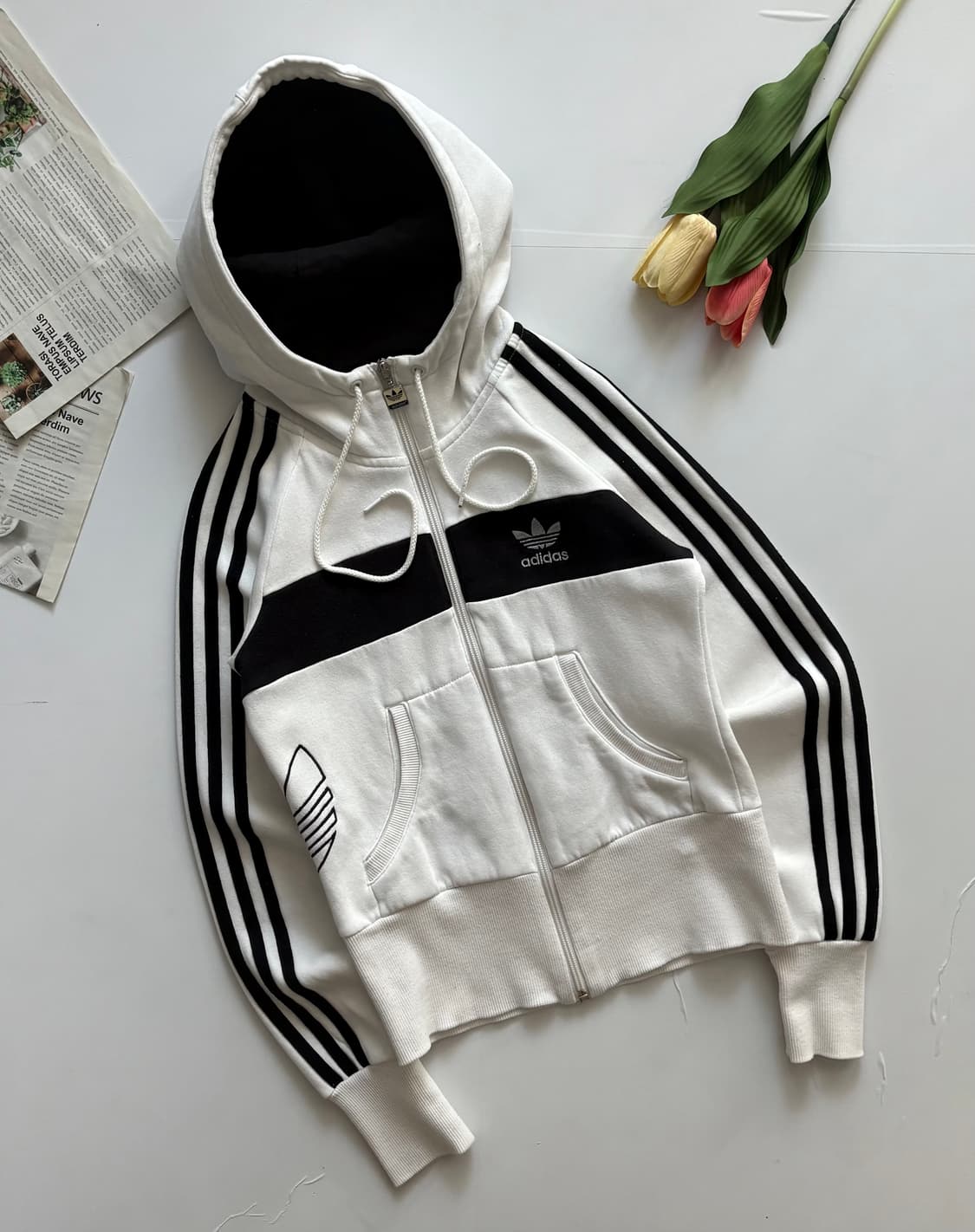 adidas 아디다스 트레포일 우먼스 후드 집업 상품이미지1