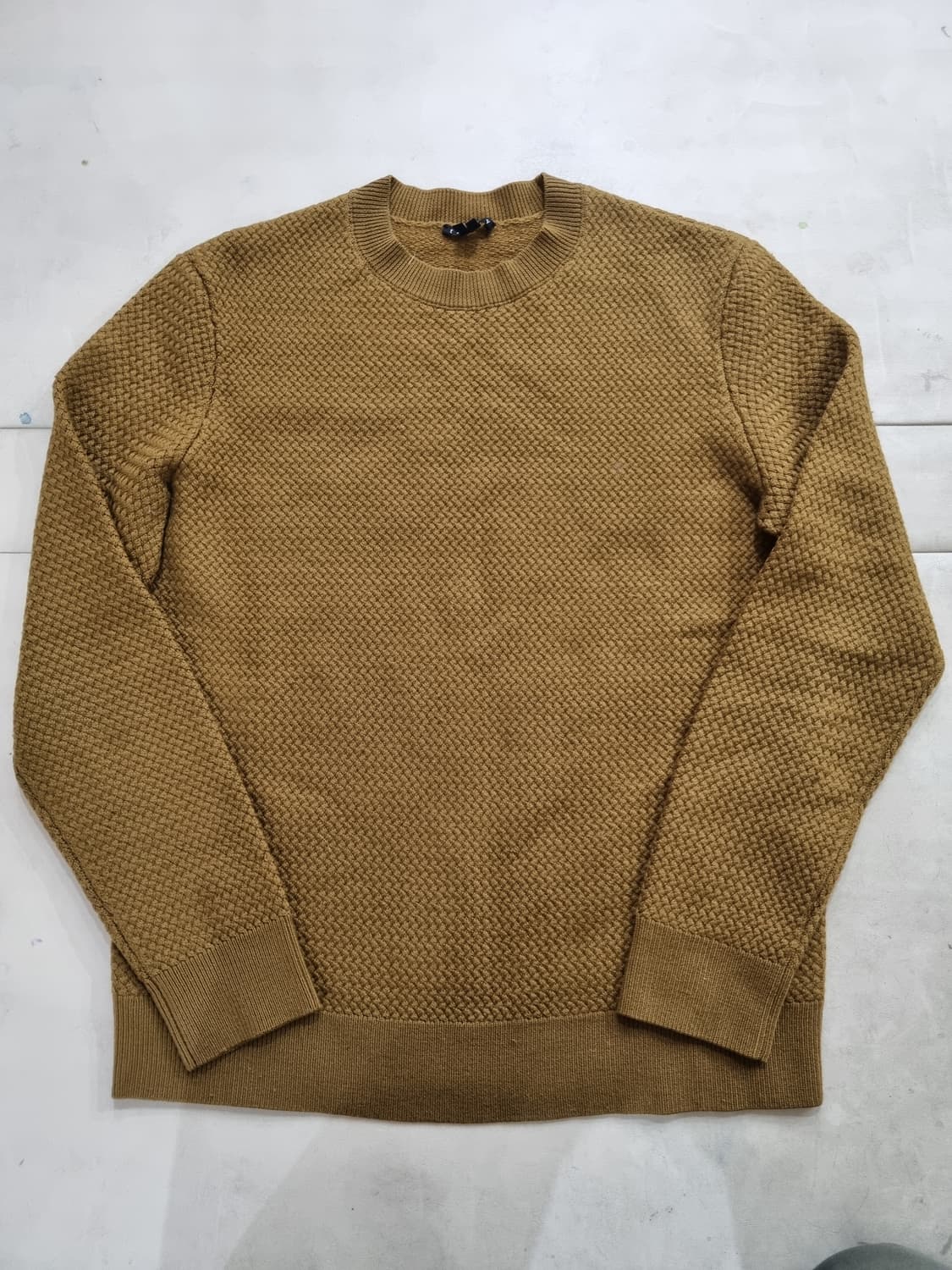 띠어리 베트람 머스타드 와플 니트 S 상품이미지2