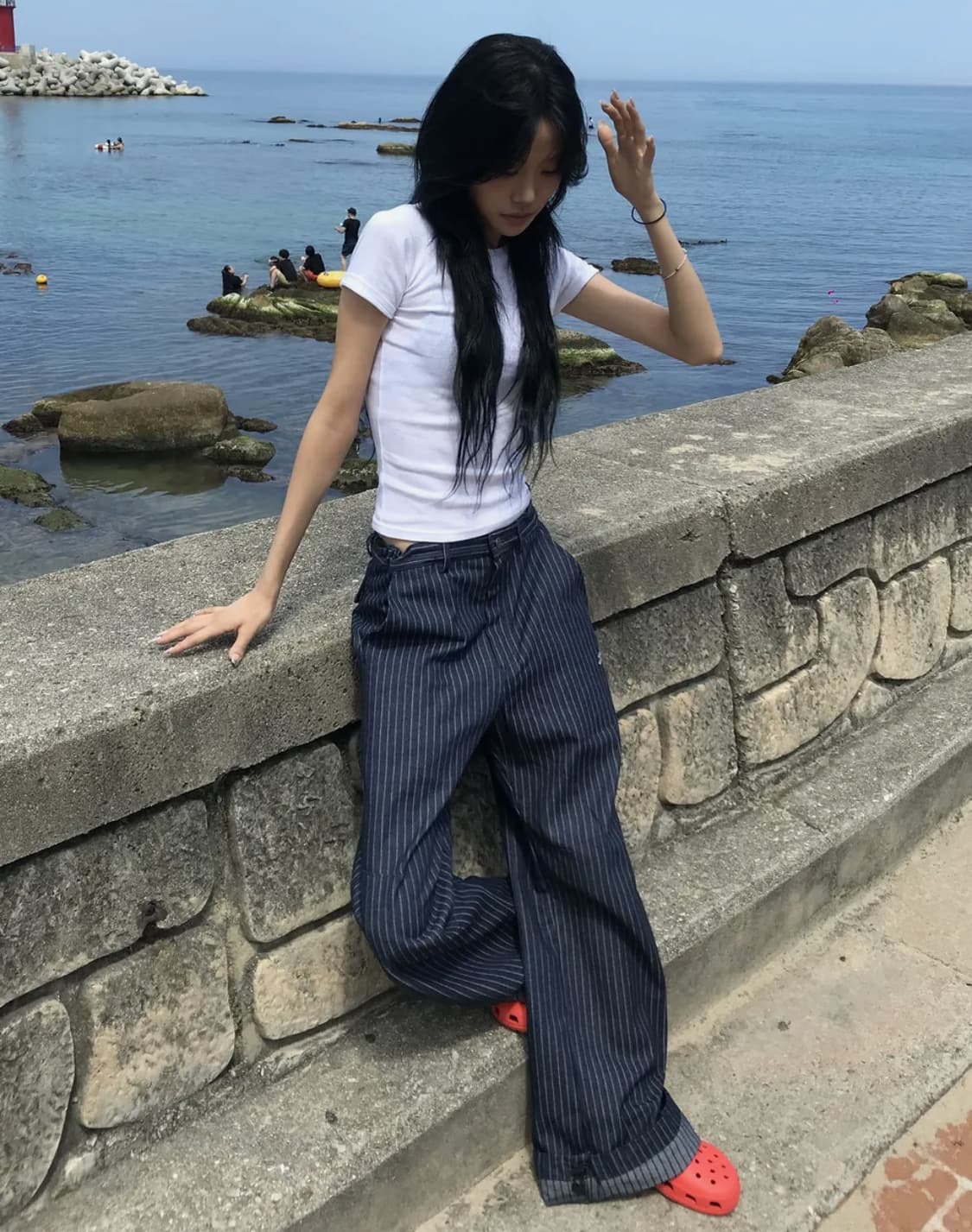 탄산마그네슘 스트라이프 팬츠 상품이미지1