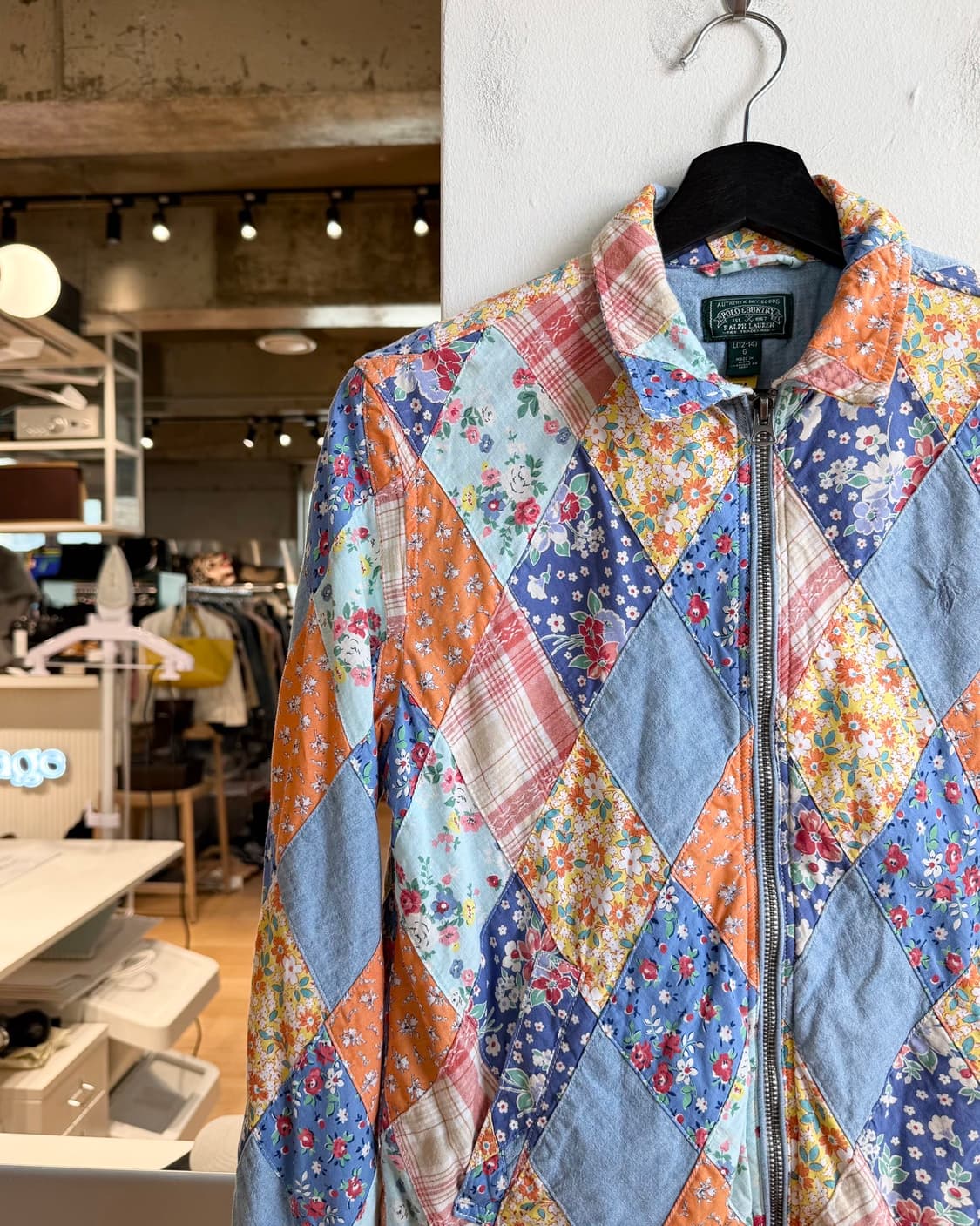 폴로 컨트리 멀티컬러 패치워크 플로럴 코튼 자켓 상품이미지3