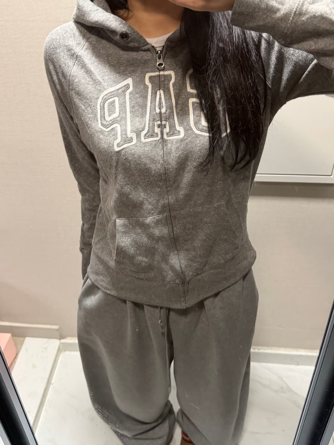 갭 그레이 후드집업 s 상품이미지1