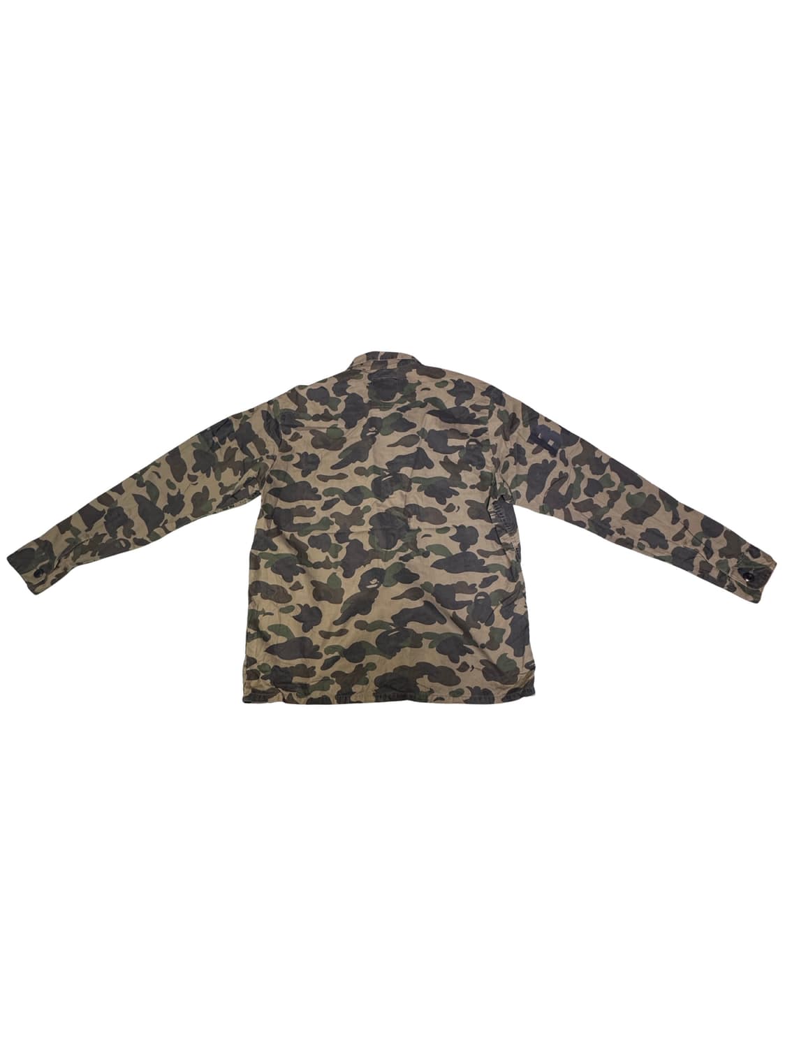 빈티지 90s 베이프 BAPE 밀리터리 카모 CAMO 셔츠 L 상품이미지7