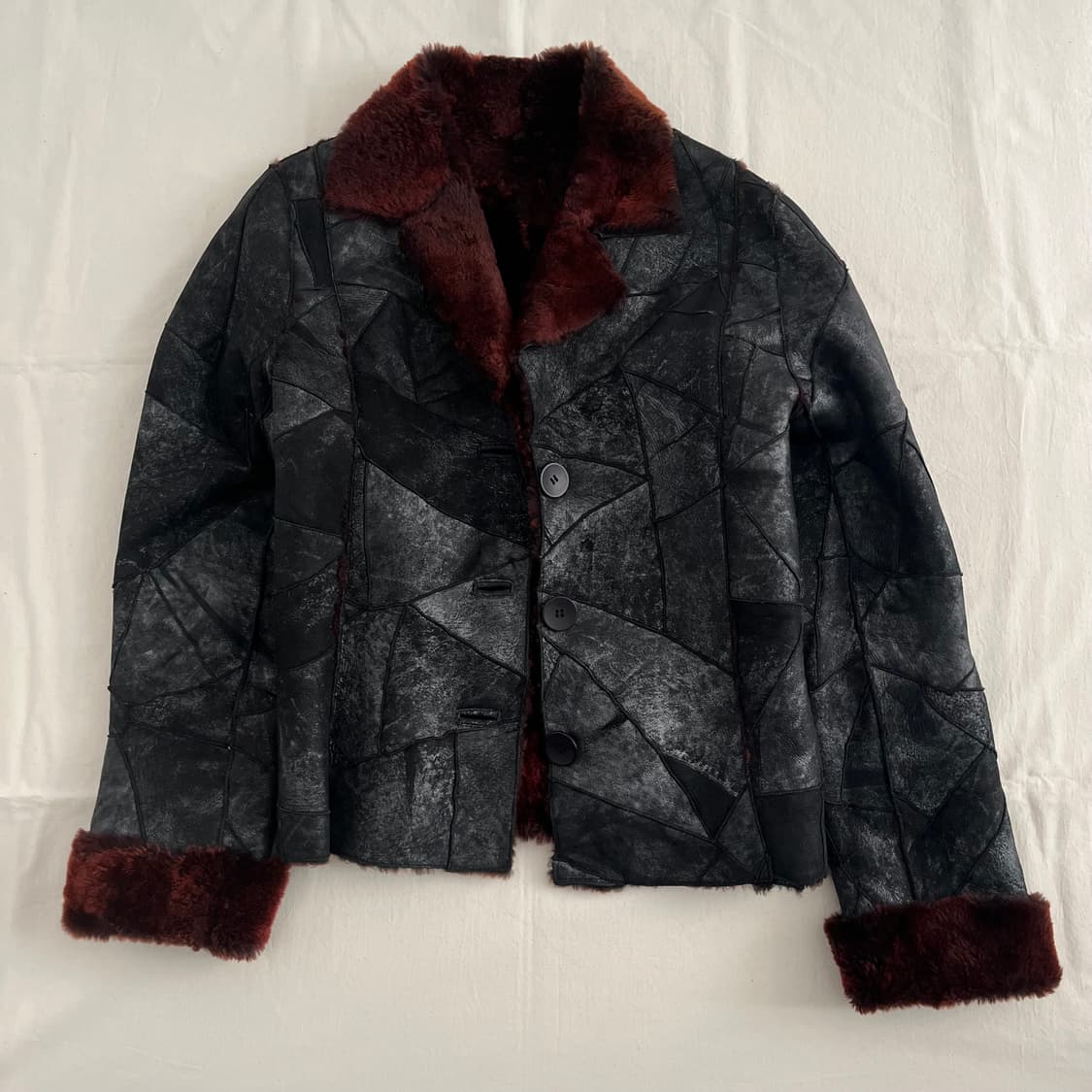 patchwork pur jacket 상품이미지1