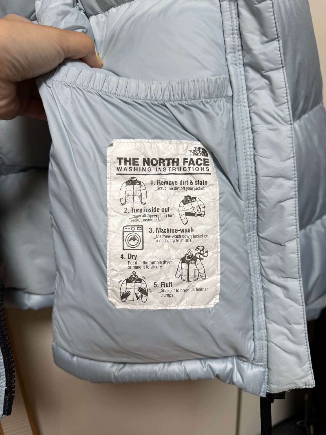 노스페이스 눕시 다운 자켓 스카이블루 L 상품이미지4