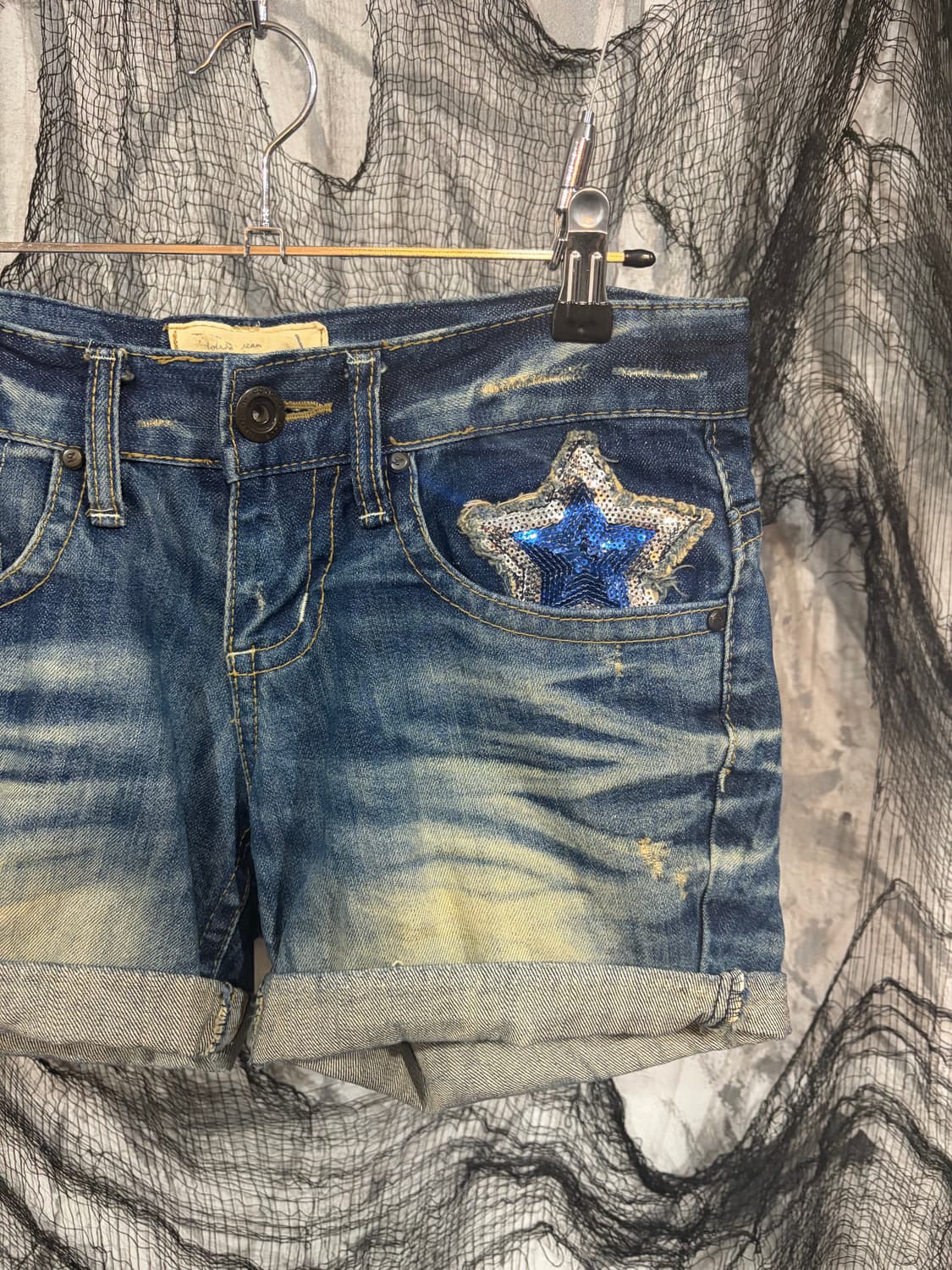 Y2K Lolita jeans star point short pants 상품이미지7