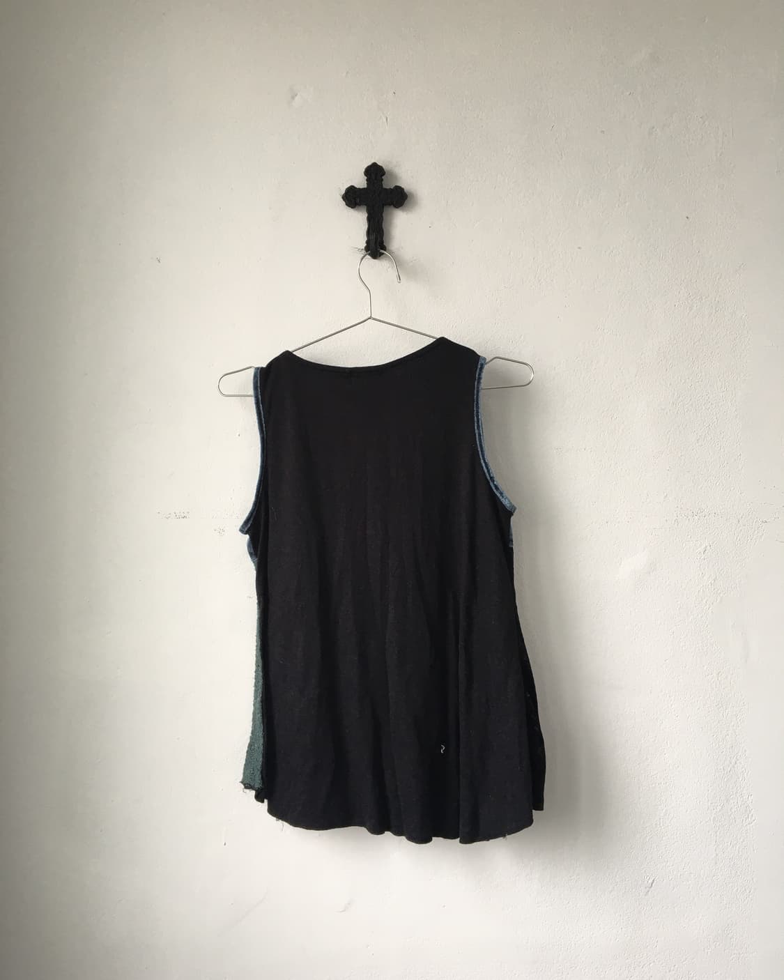 Patch work point velvet layer sleeveless 상품이미지3