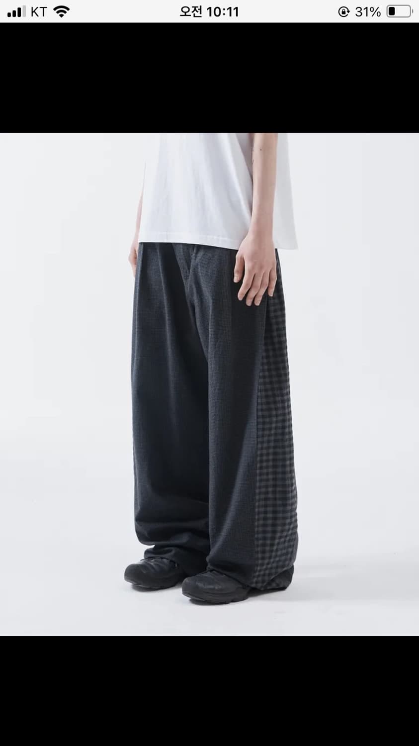  더콜디스모먼트 TCM starfish check pants (charc 상품이미지1