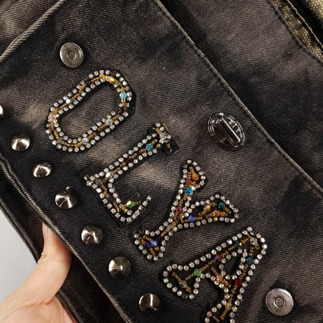 OLYA FASHION 흑청 스터드 Y2K 펑키 락시크 상품이미지8