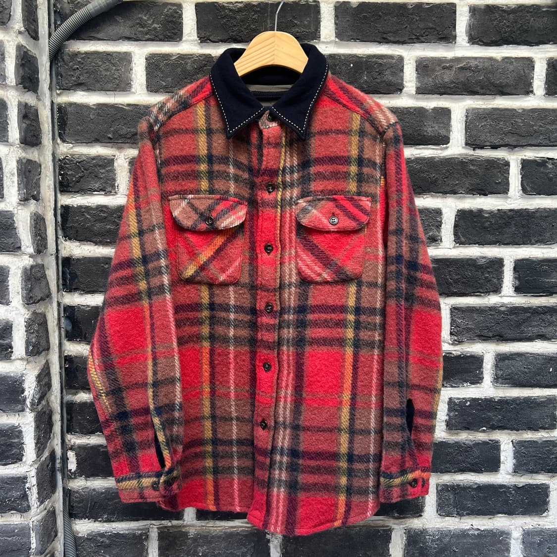 45rpm 체크 울 셔츠 상품이미지1