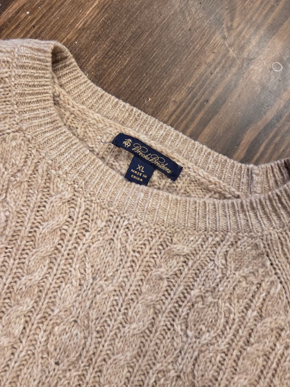 브룩스 브라더스 카멜헤어 케이블니트 상품이미지3