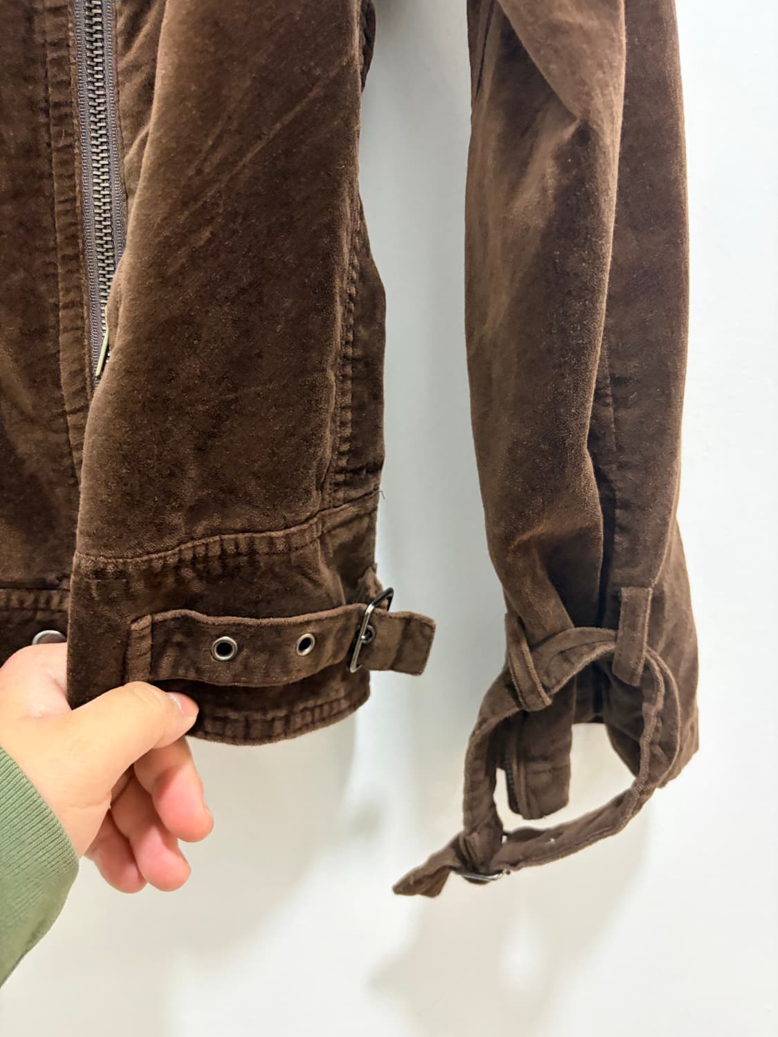  J-honey 브라운 벨벳 라이더 자켓 상품이미지7