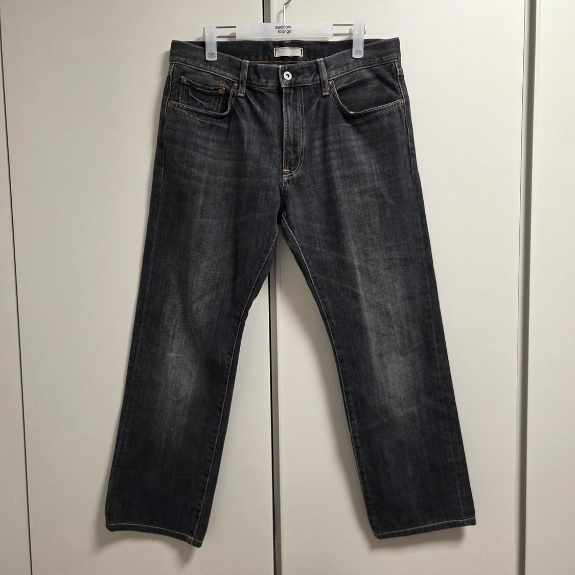 유니클로 흑청 데님 청바지 34-35 상품이미지1