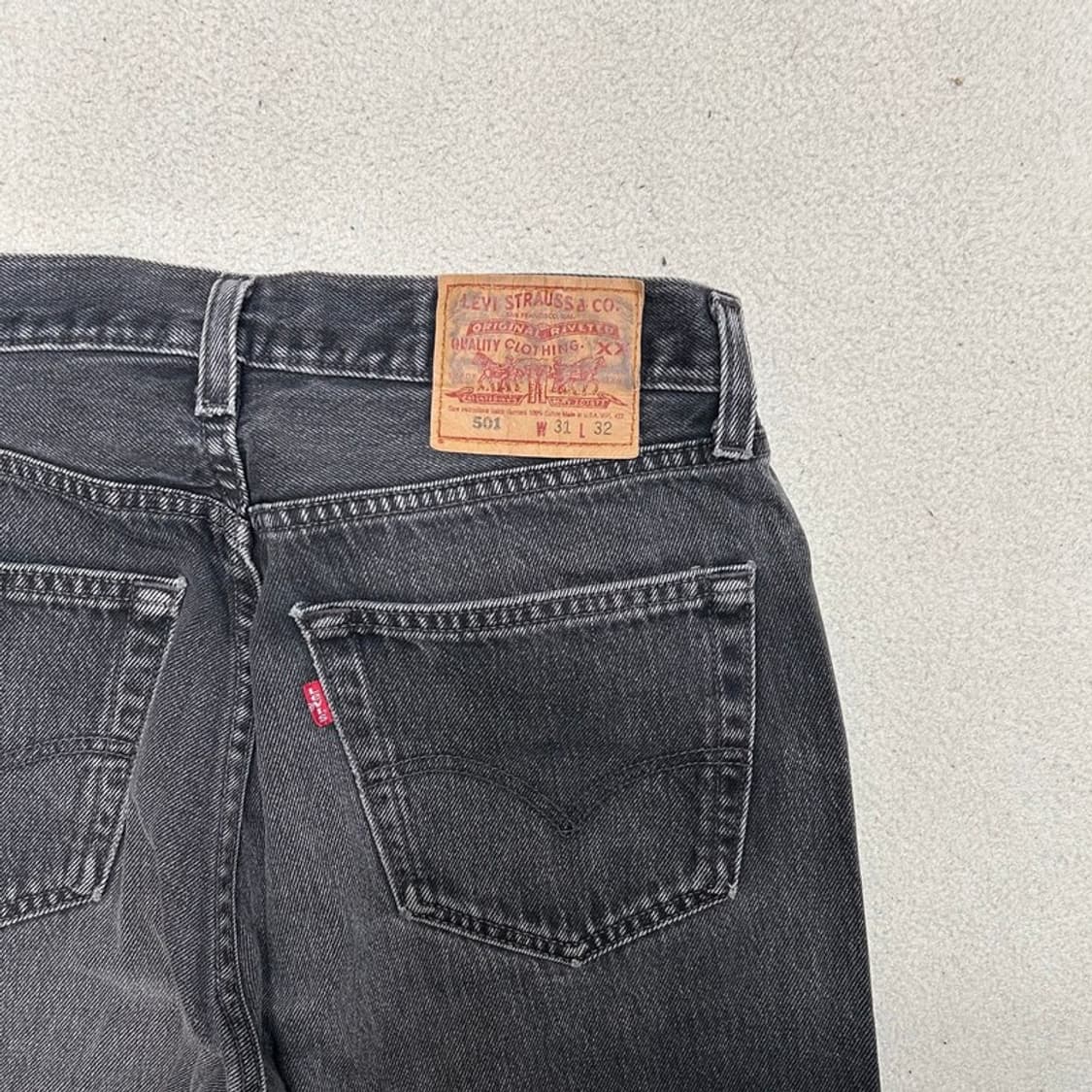 리바이스 501 버튼플라이 블랙 데님 팬츠 W 31 L 32 상품이미지5