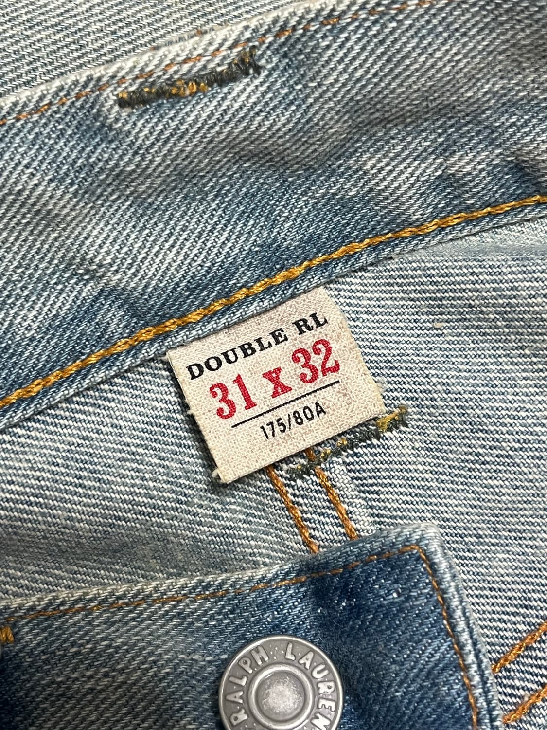 RRL 캠든 스트레이트 핏 셀비지 진 31X32 상품이미지3