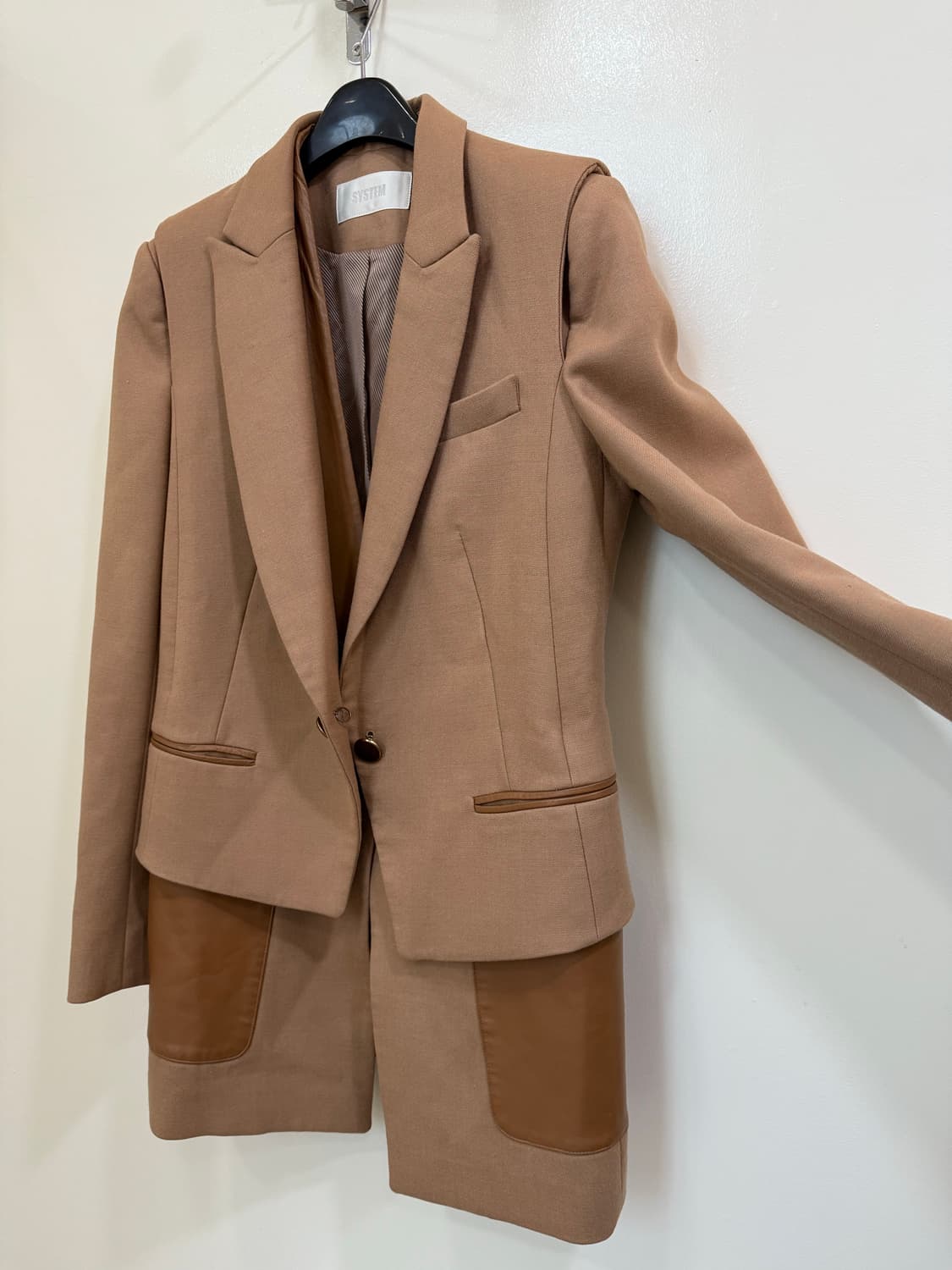 시스템 우먼 베이지 레이어드 자켓 정품 상품이미지2