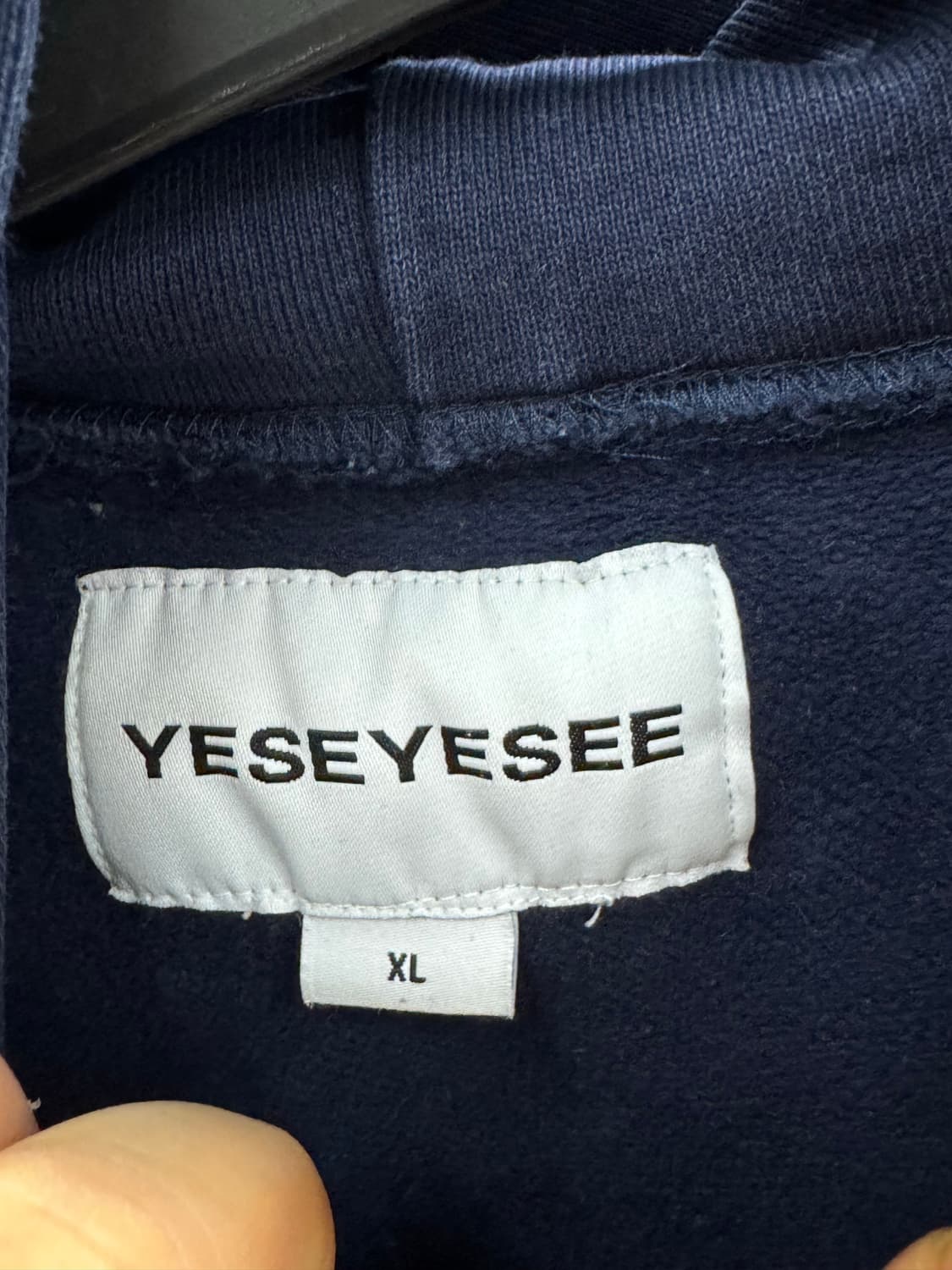 예스아이씨 YESEYESEE 네이비 후드티 XL 상품이미지3