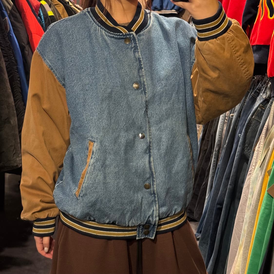 [IM] 데님 바시티자켓 상품이미지4