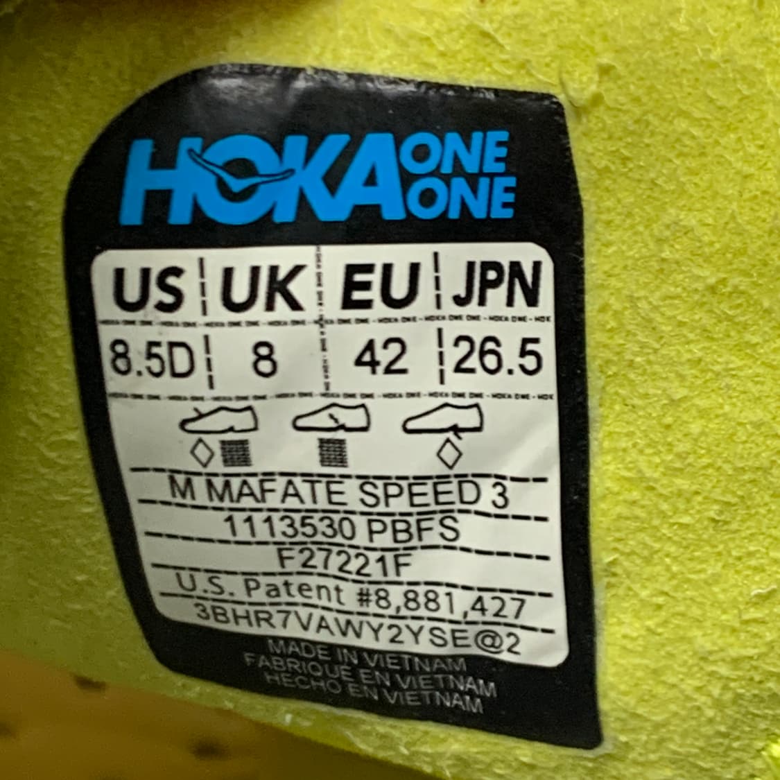 [265/정품] 호카오네오네 마파테 스피드3 남성 운동화 신발
 상품이미지8