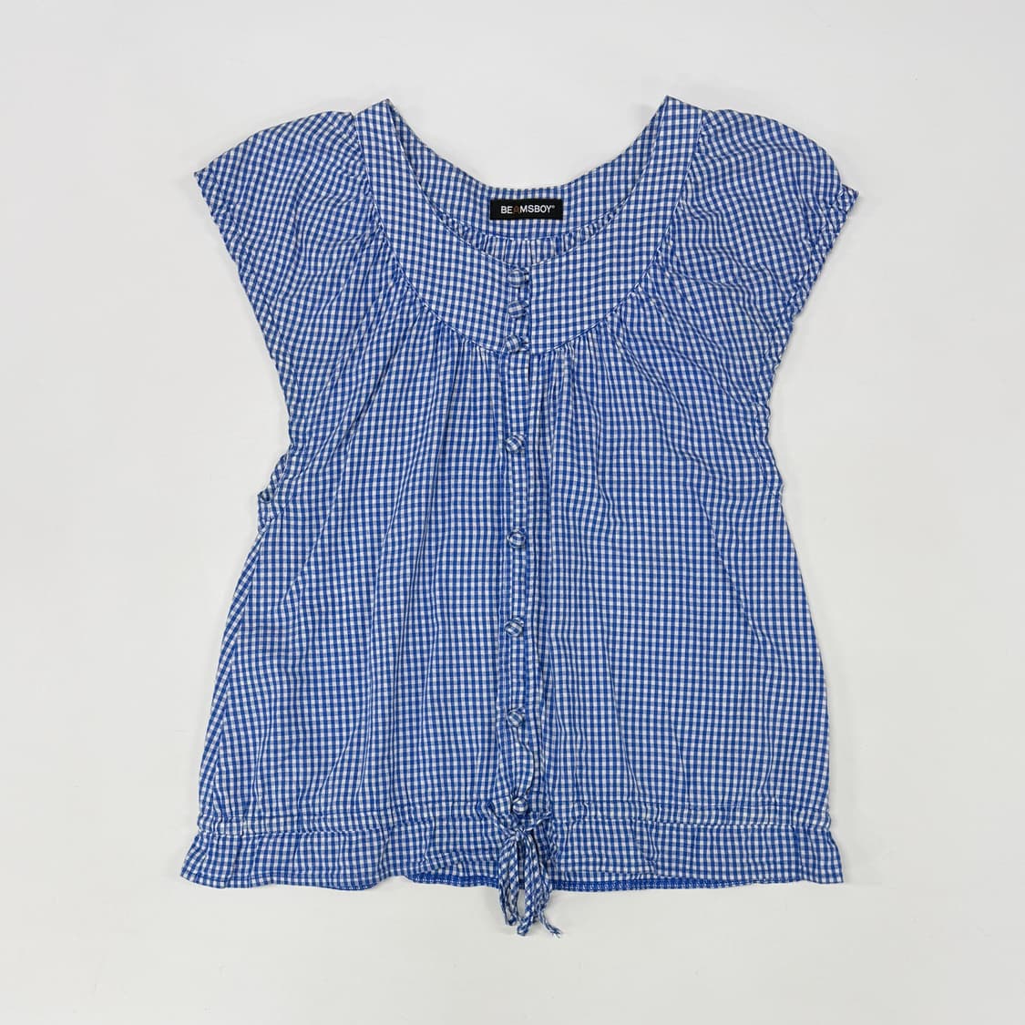 Beams Boy gingham check blouse 상품이미지2