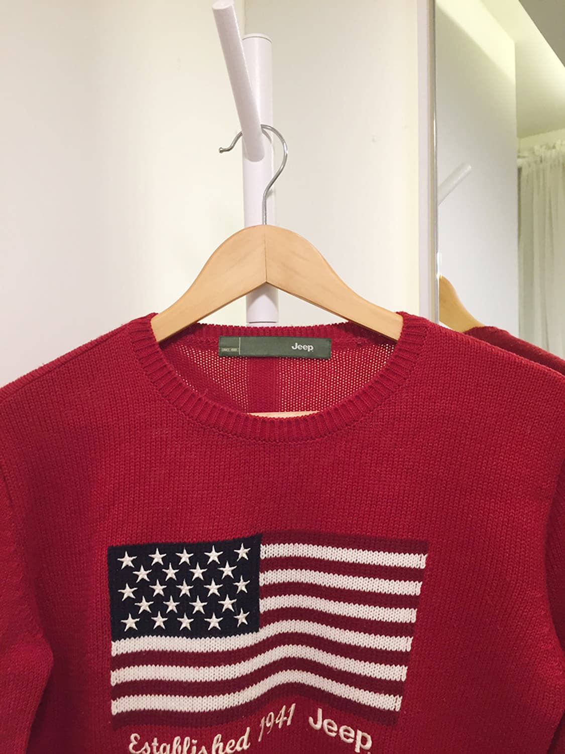 여성 JEEP 성조기 라운드 니트 95 상품이미지4
