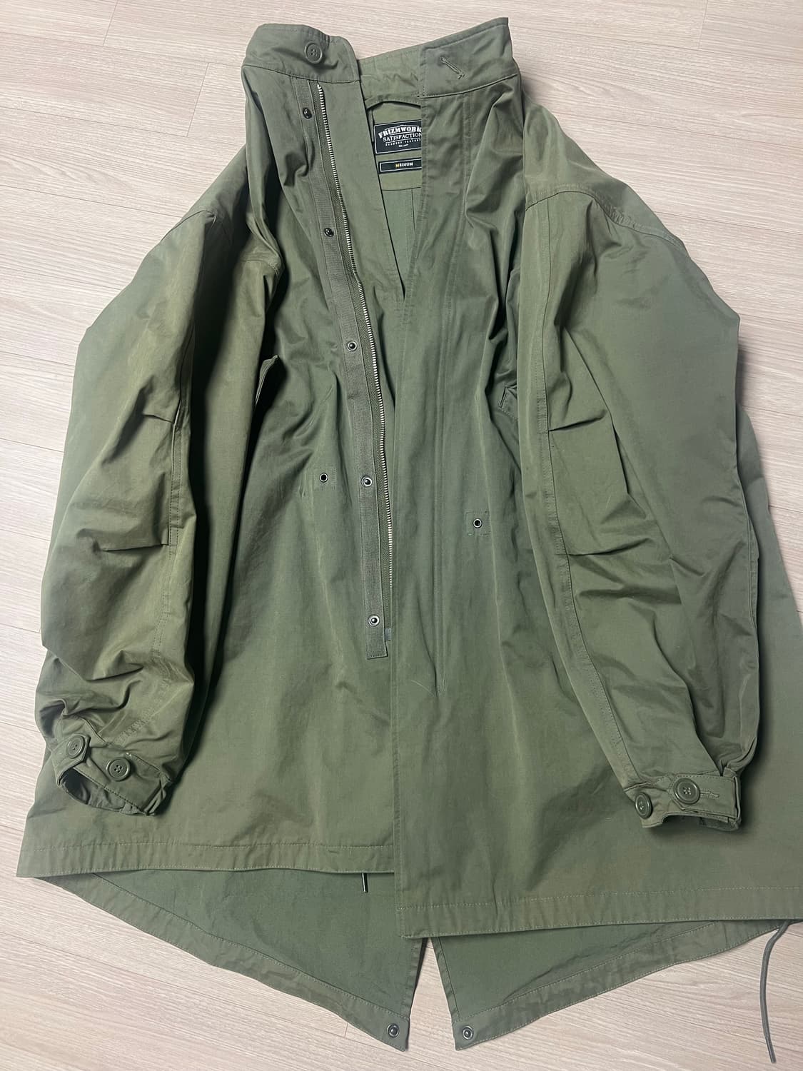 프리즘워크 m65 피쉬테일 파카003 올리브 상품이미지2