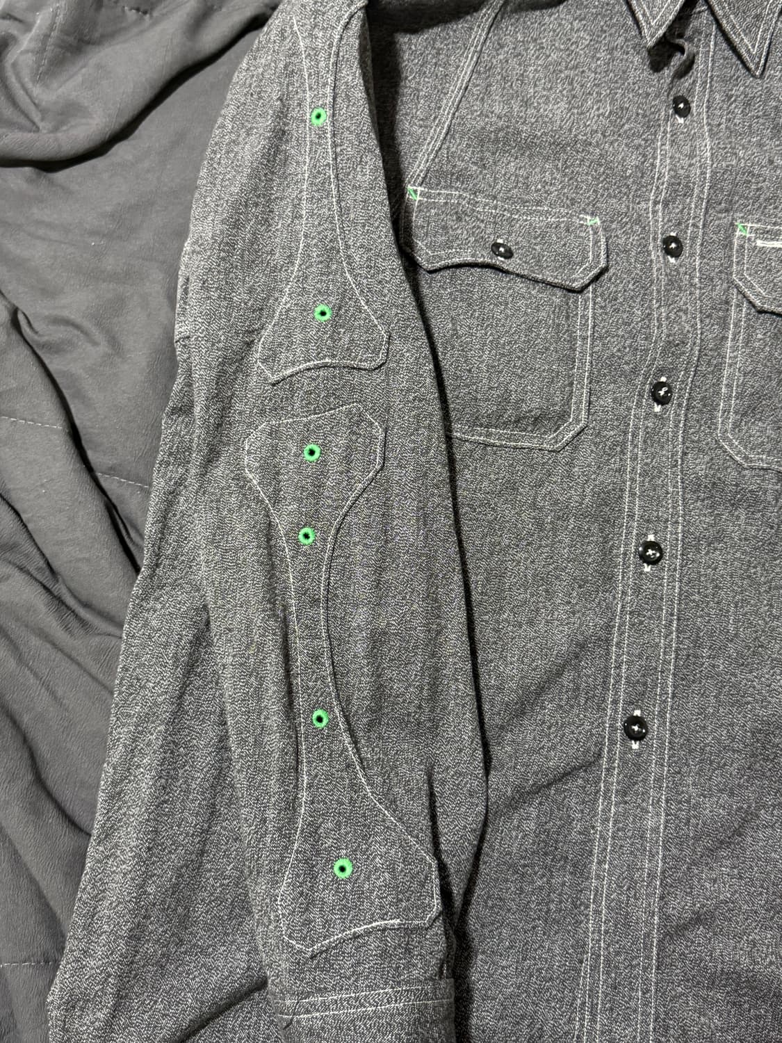 Kapital Heather Chambray Bone Patch Vent 상품이미지3