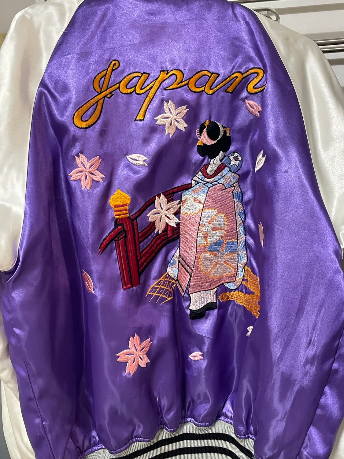 호시히메 마이코도쿄재팬 벚꽃사쿠라 스카잔 스카쟌 자수 보라 퍼플 바이올렛 상품이미지1