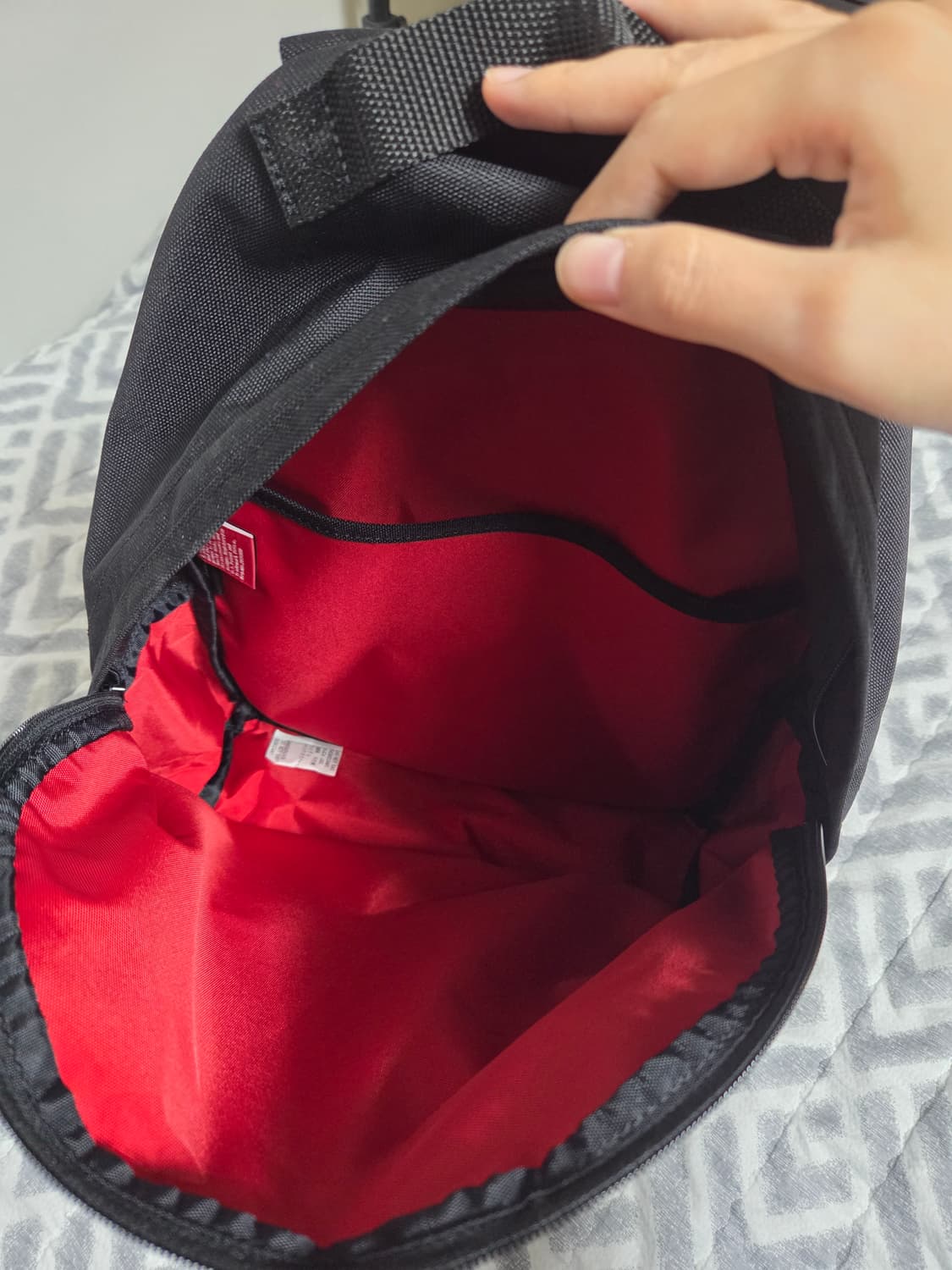 맨하탄 포티지 1209 빅애플 백 M BLACK 스웨이드 백팩 새상품 상품이미지5