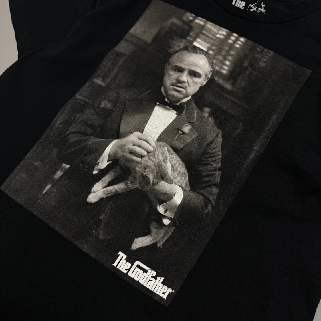 갓파더(The Godfather) 블랙컬러 양면 프린트 코튼 반팔 상품이미지6