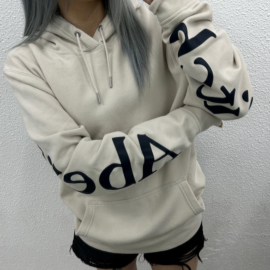 아베크롬비 백로고 아이보리 후드 XL 상품이미지2