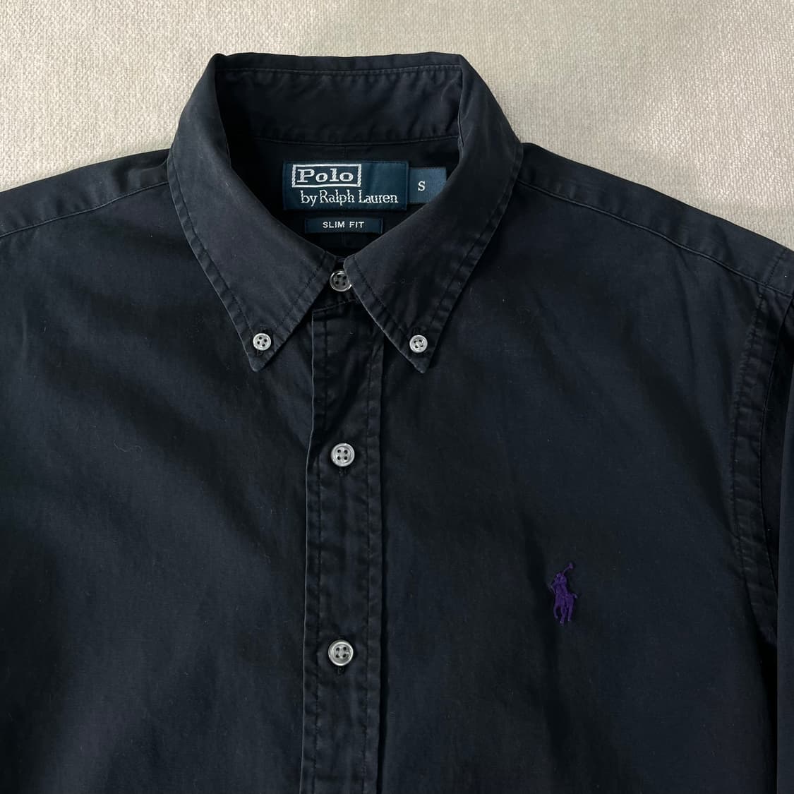95 폴로랄프로렌 블랙 코튼 셔츠 상품이미지2