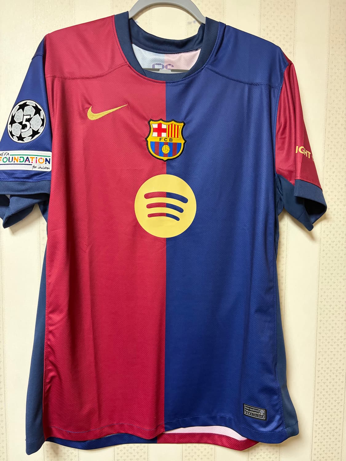 24-25 바르셀로나 유니폼 라민야말 챔스패치 마킹 상품이미지1