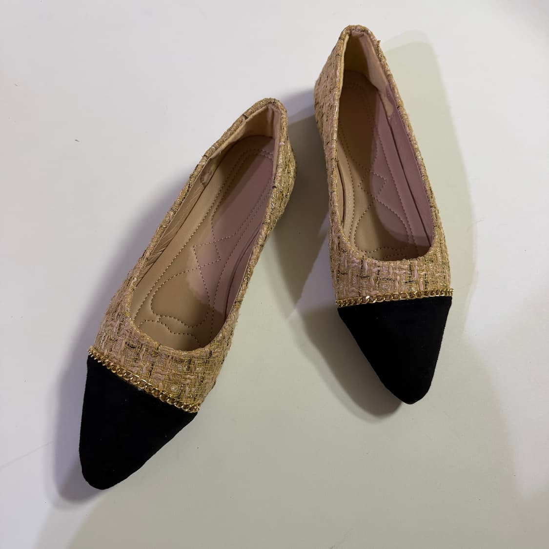 새상품 여자 트위드 플랫슈즈 240 상품이미지1