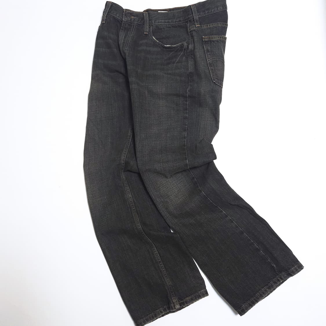 리바이스 527 로우 부츠컷 워싱 데님 팬츠 블랙 상품이미지2