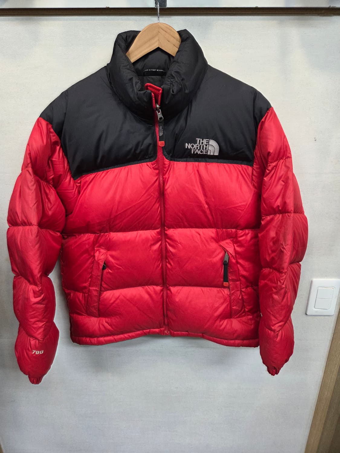 노스페이스 구형 700 눕시 구스다운 패딩 95 레드 상품이미지1