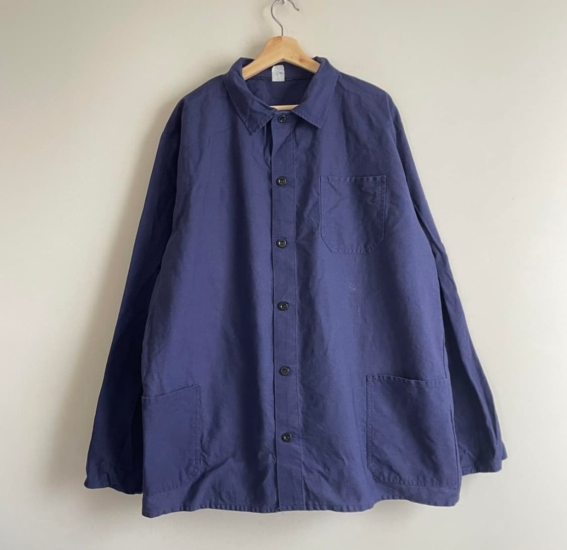 빈티지 인디고 네이비 프렌치 초어 자켓 XL 상품이미지1