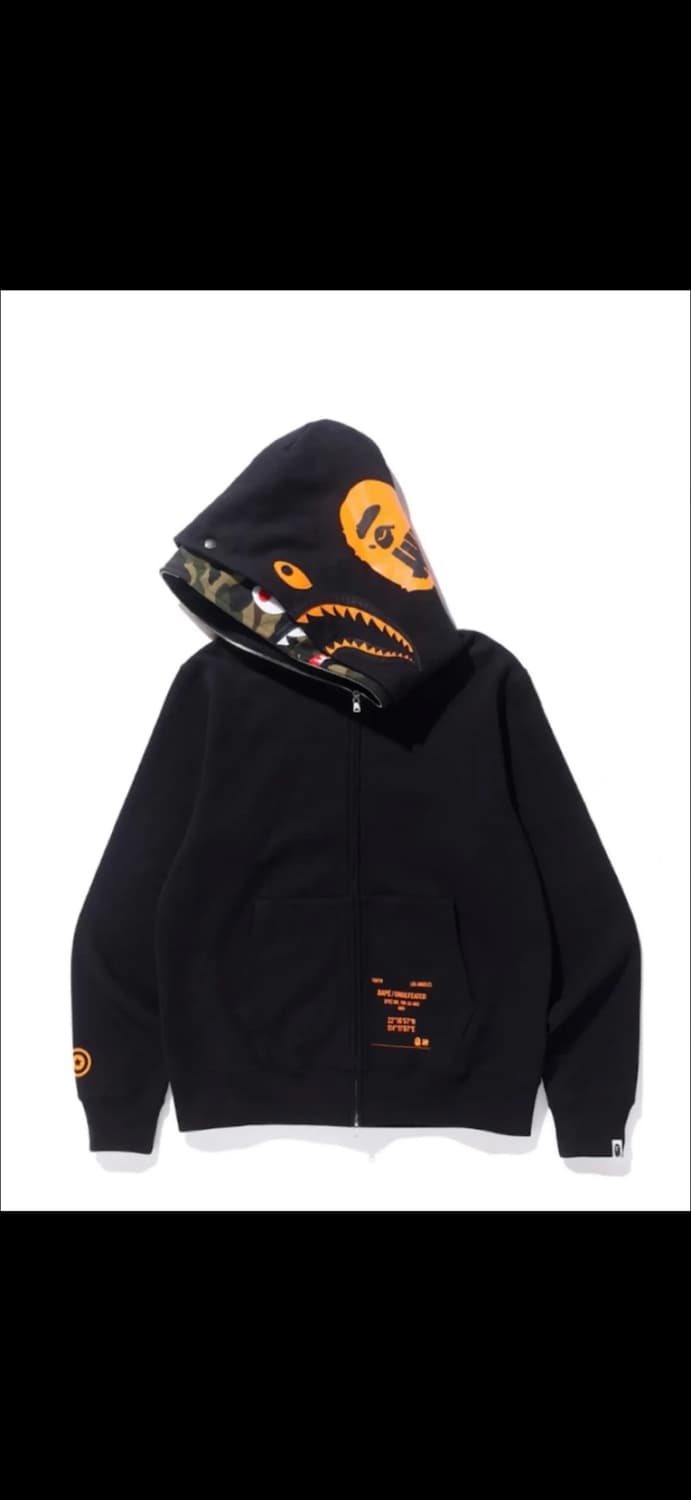 베이프X언리밋 콜라보 더블샤크 후드집업 상품이미지3