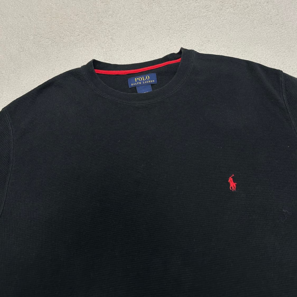 Polo black waffle T-shirts 상품이미지4