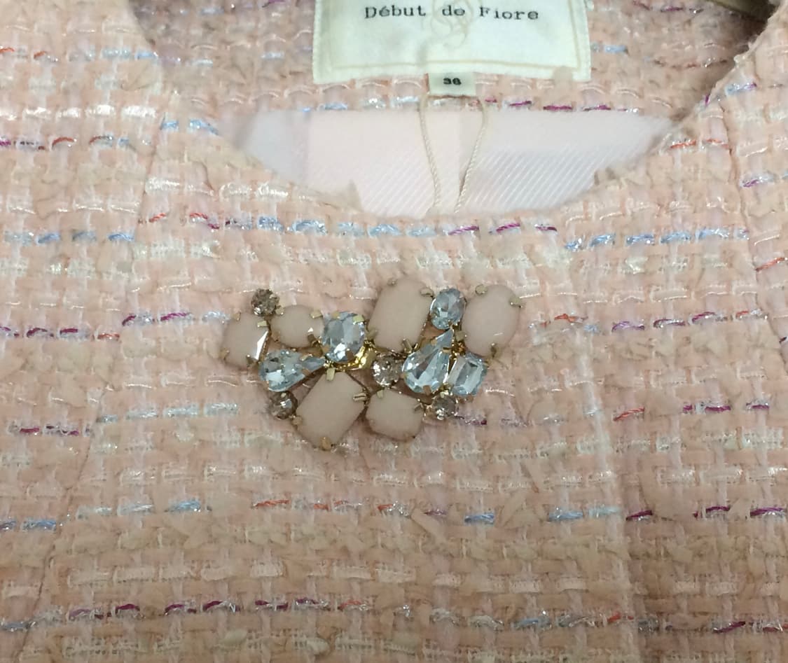 실연쇼콜라티에 사에코 코트 이시하라사토미 핑크 트위드 코트 [새상품] 상품이미지3