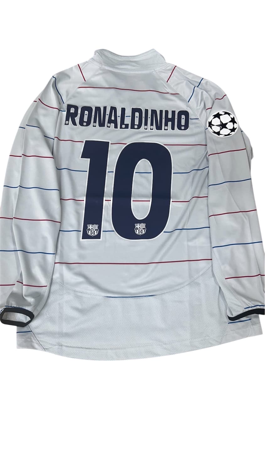 03-04 바르셀로나 어웨이 호나우지뉴 유니폼 긴팔 상품이미지2