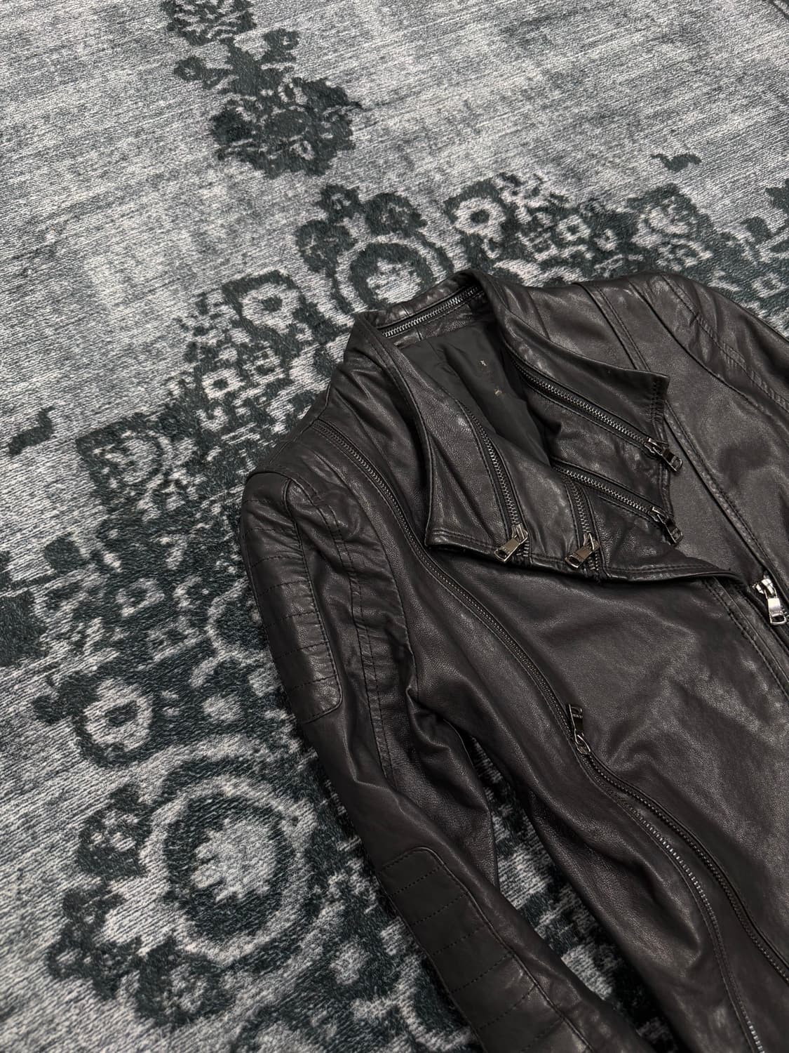 00s japanese zipper gimmick leather jack 상품이미지2