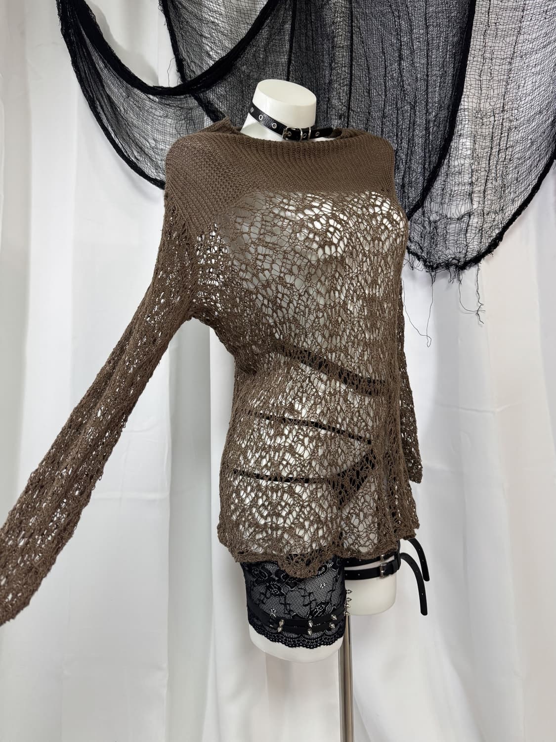 brown knit 상품이미지1