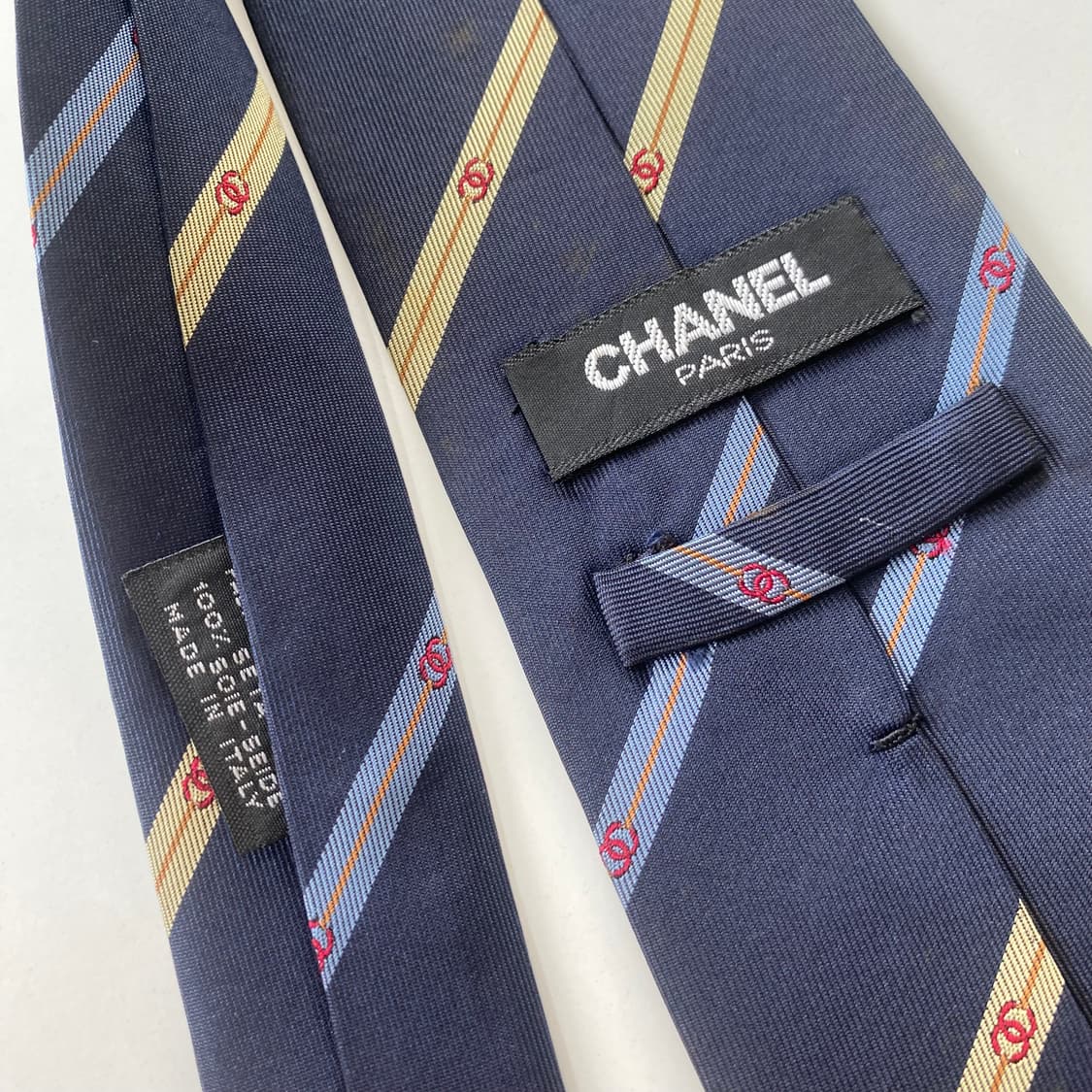 샤넬(CHANEL) 모노그램 명품 정품 넥타이 8.2cm 상품이미지4