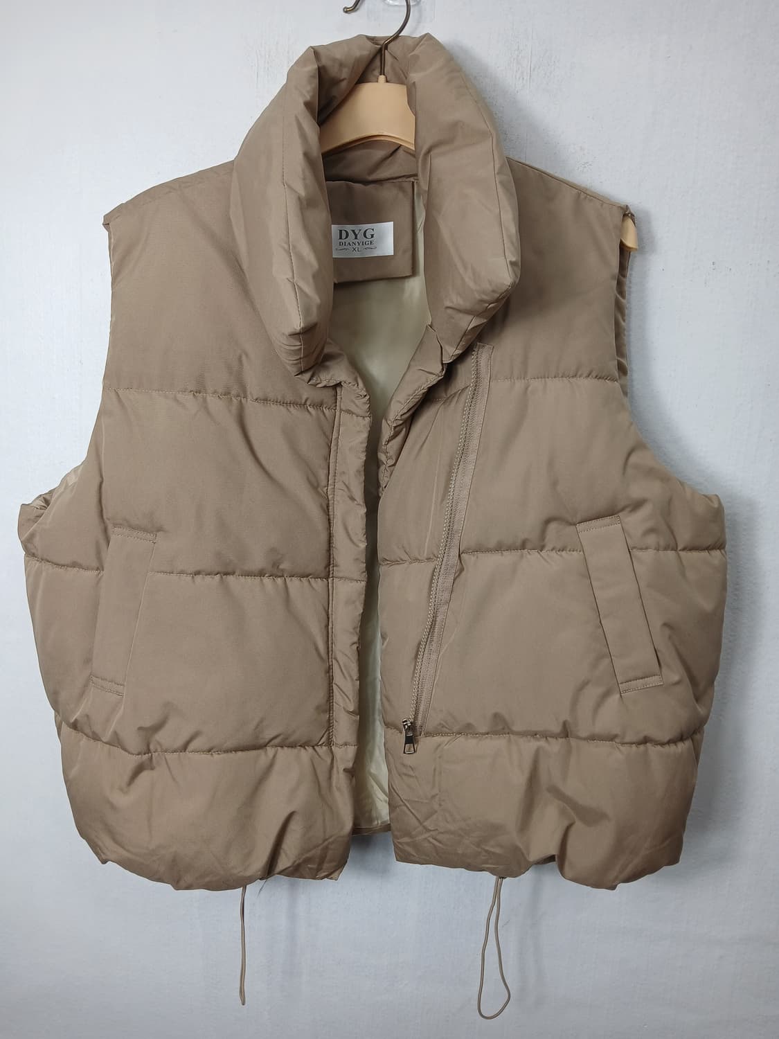 DYG 베이지 숏패딩 조끼 XL 88-99 새제품 상품이미지1