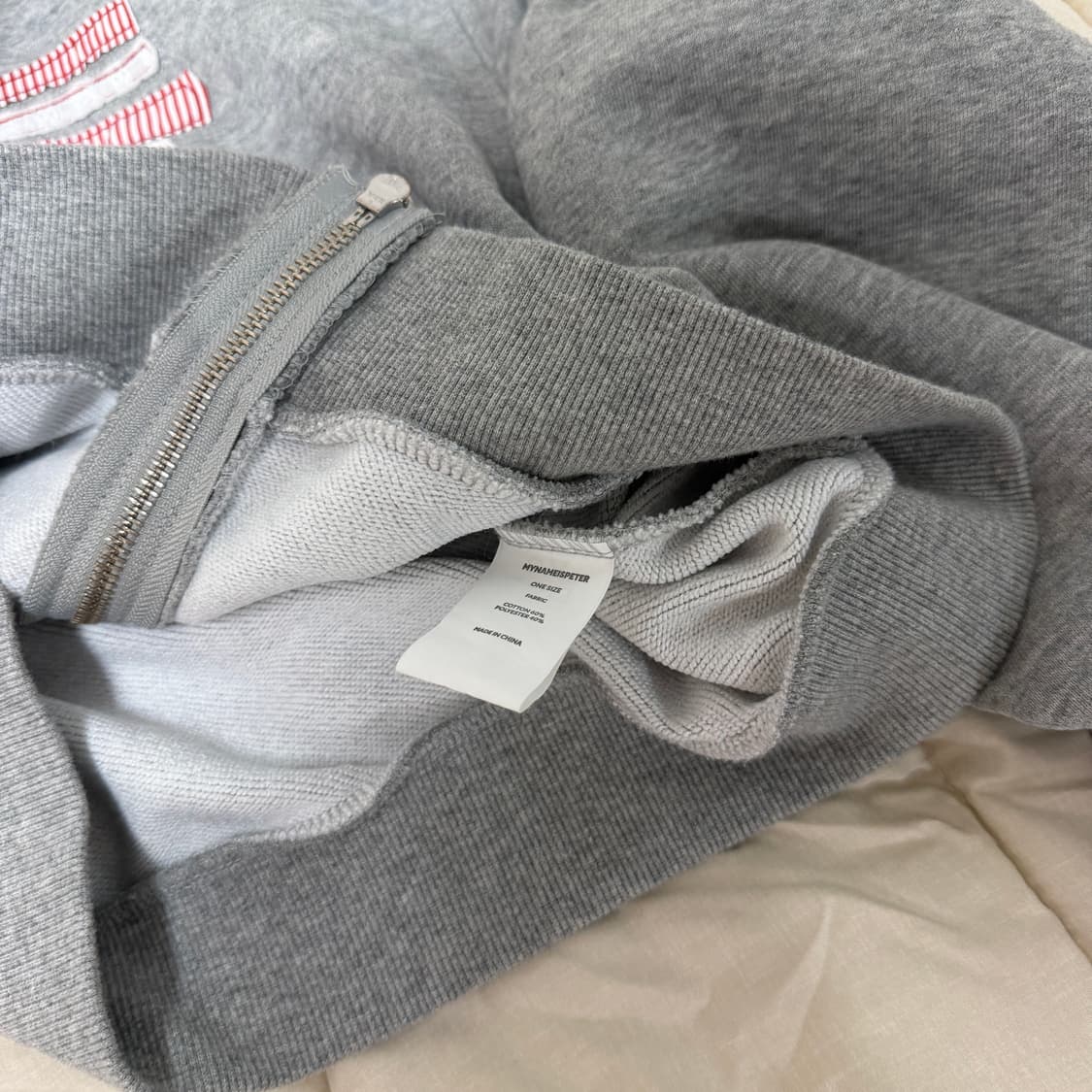 마이네임이즈피터 USA 성조기 후드집업 회색 여성 free 상품이미지6